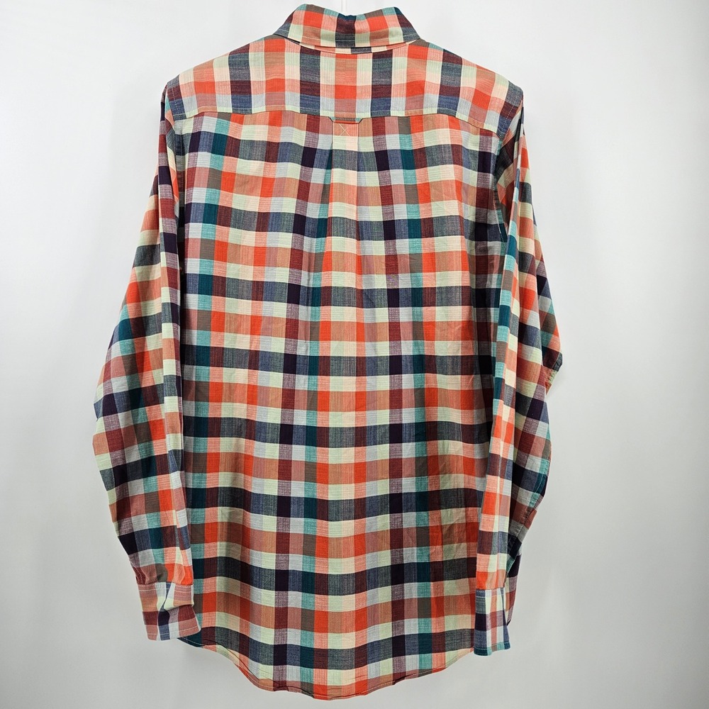 Jack Spade Bleecker Street Mens Orange Plaid Cotton Button Down Shirt Size M - Picture 3 of 7